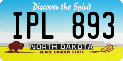 ND license plate IPL893