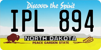 ND license plate IPL894