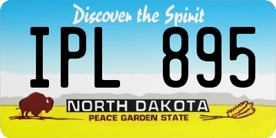ND license plate IPL895