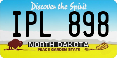 ND license plate IPL898