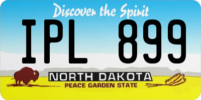 ND license plate IPL899