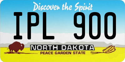 ND license plate IPL900