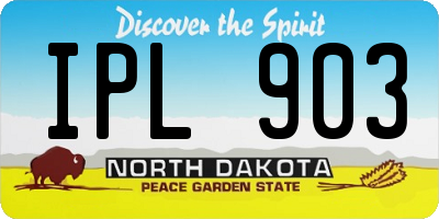 ND license plate IPL903