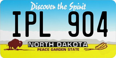 ND license plate IPL904
