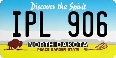 ND license plate IPL906