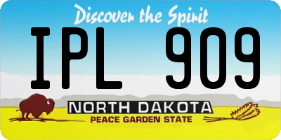 ND license plate IPL909