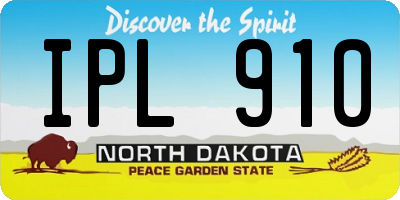 ND license plate IPL910
