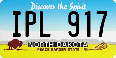ND license plate IPL917