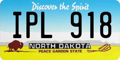 ND license plate IPL918