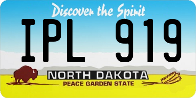 ND license plate IPL919