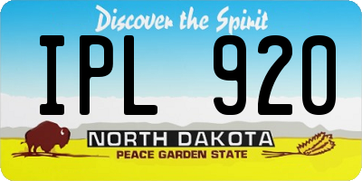 ND license plate IPL920