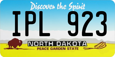 ND license plate IPL923