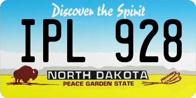 ND license plate IPL928
