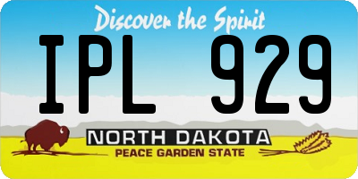 ND license plate IPL929