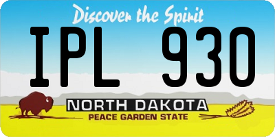 ND license plate IPL930