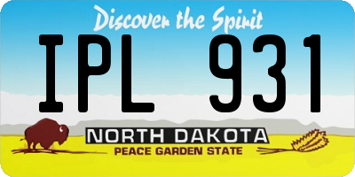 ND license plate IPL931