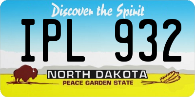ND license plate IPL932