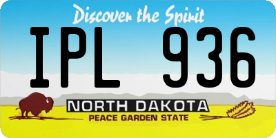 ND license plate IPL936