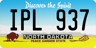 ND license plate IPL937