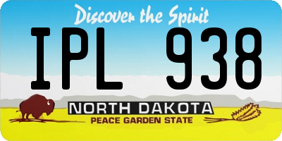 ND license plate IPL938