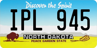 ND license plate IPL945