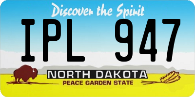 ND license plate IPL947