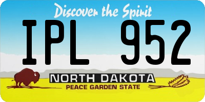 ND license plate IPL952