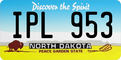 ND license plate IPL953