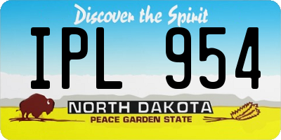 ND license plate IPL954