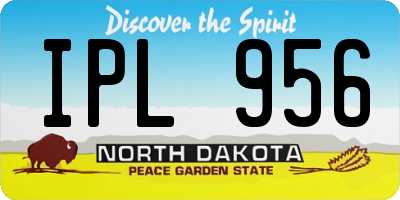 ND license plate IPL956