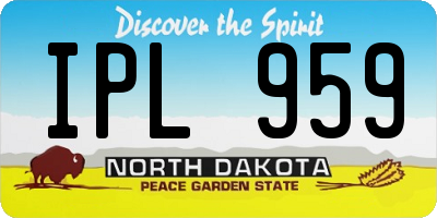 ND license plate IPL959