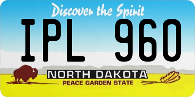 ND license plate IPL960
