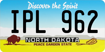 ND license plate IPL962