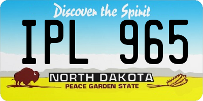 ND license plate IPL965