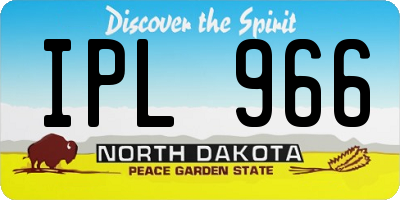 ND license plate IPL966
