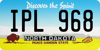 ND license plate IPL968