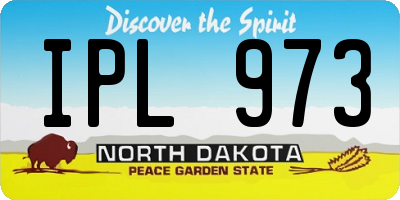 ND license plate IPL973