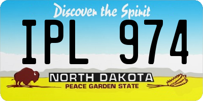 ND license plate IPL974