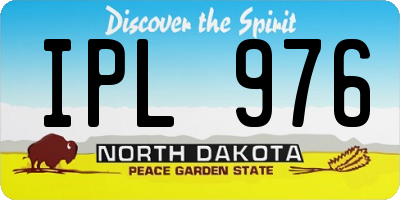 ND license plate IPL976