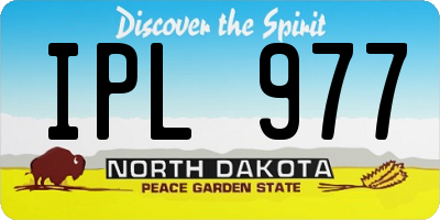 ND license plate IPL977