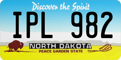 ND license plate IPL982