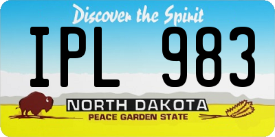 ND license plate IPL983