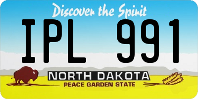 ND license plate IPL991