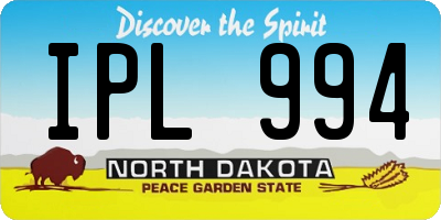 ND license plate IPL994