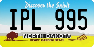 ND license plate IPL995