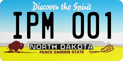 ND license plate IPM001