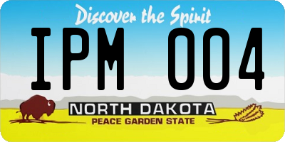 ND license plate IPM004