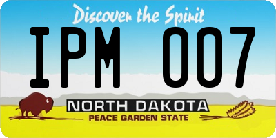 ND license plate IPM007
