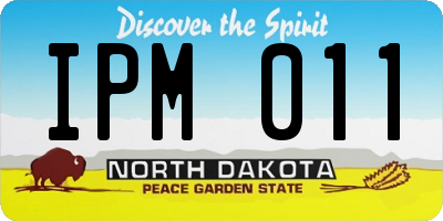 ND license plate IPM011