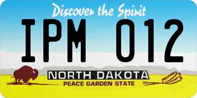 ND license plate IPM012